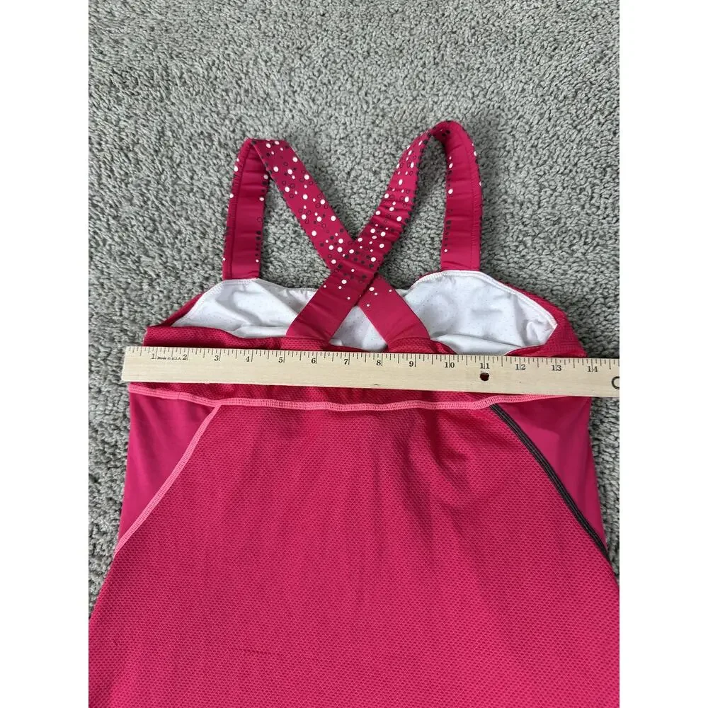 Babolat Tennis Dress Womens Medium Pink Strappy Mesh Tank Built In Bra Athletic - Picture 9 of 12